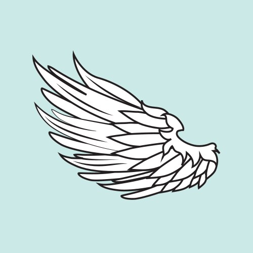 Set of wings isolated on white background design Vector Image