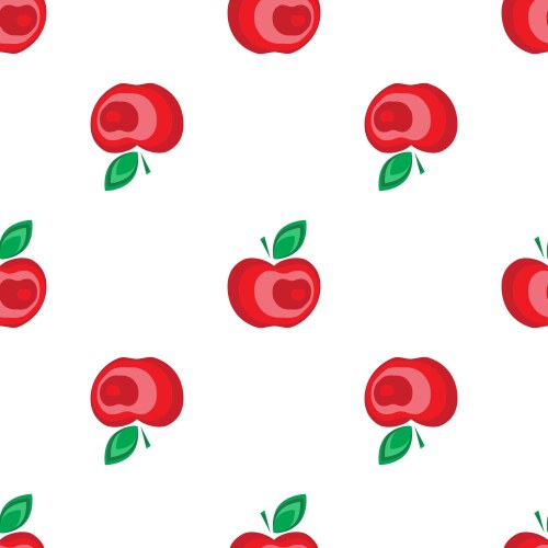 Seamless apple background pattern Royalty Free Vector Image