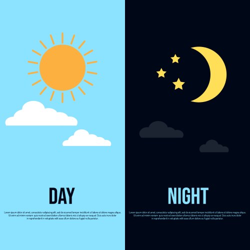 Day and Night Celestial Theme Vector Image