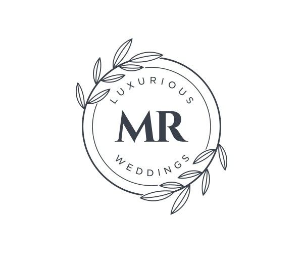 Letter nn wedding monogram logo design Royalty Free Vector
