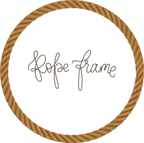 Rope ring frame with two interlacing strings Vector Image