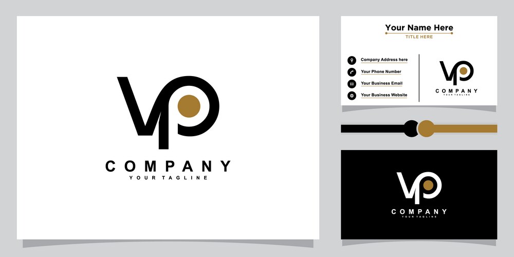 VP Initial Logo Template Vector Image