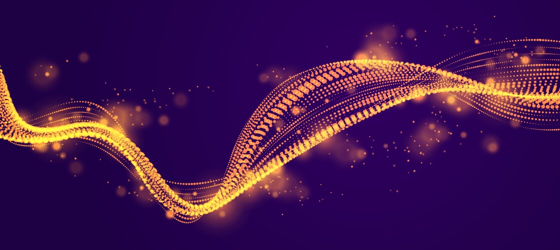Dynamic Particle Wave Background vector image