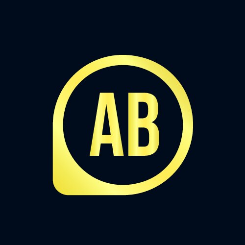 Ar circular letter logo with circle brush design Vector Image