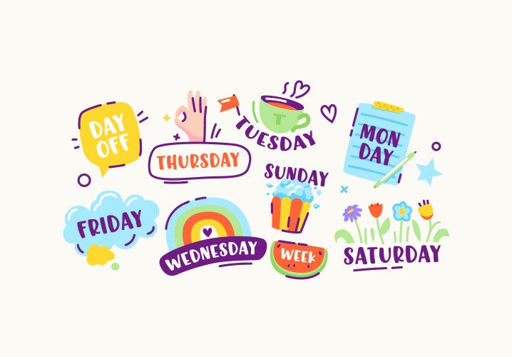 Wednesday Cartoon Vector Images (over 520)