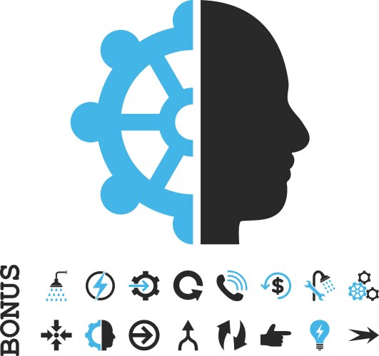 Intellect flat pictograph – Royalty-Free Vector | VectorStock