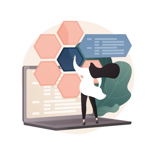 Php and mysql development abstract concept vektorbild