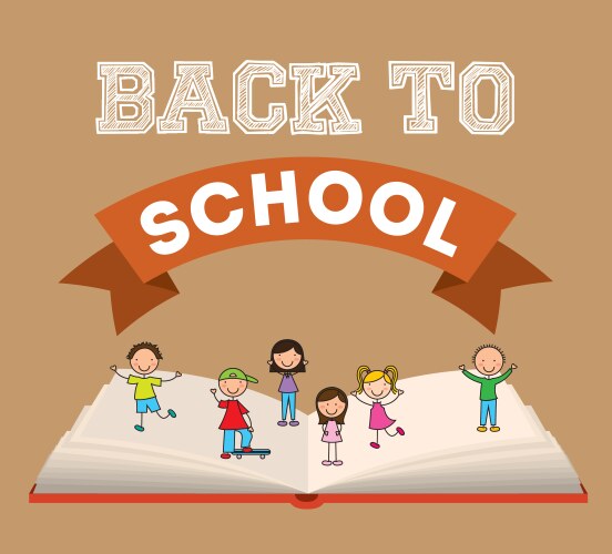 Girl back to school Royalty Free Vector Image - VectorStock