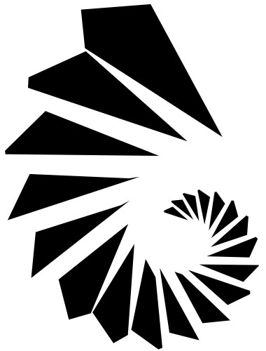 Geometric shape - angular edgy element on white vector image