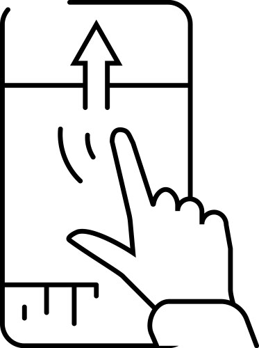 Scroll hijacking ux ui design line icon vektorbild