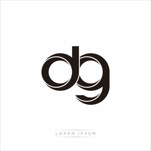 Dg logo monogram with triangle and hexagon modern Vector Image