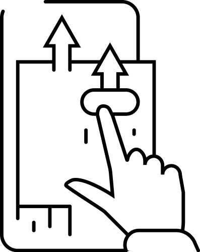 Parallax scrolling ux ui design line icon vektorbild