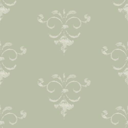 Damask seamless pattern element with brush strokes vector image