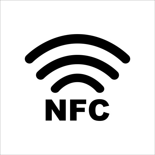Nfc icon smart payment symbol simple flat design vector image