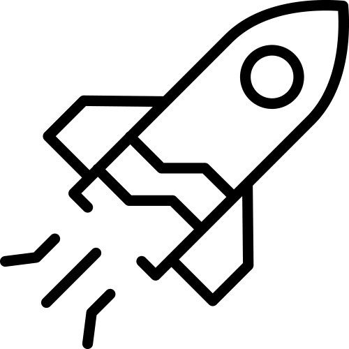Rocket line icon Royalty Free Vector Image - VectorStock