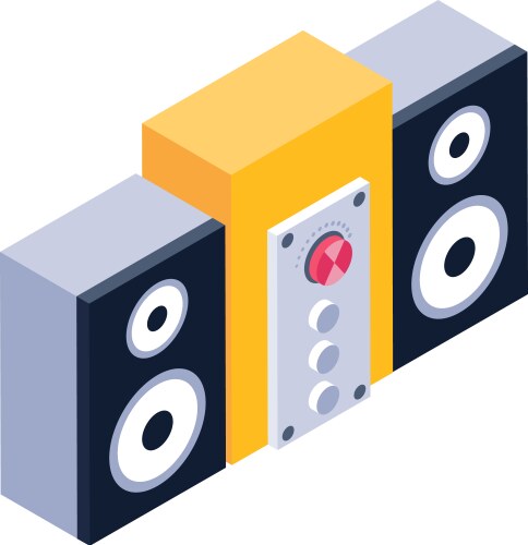 Woofer system Royalty Free Vector Image - VectorStock