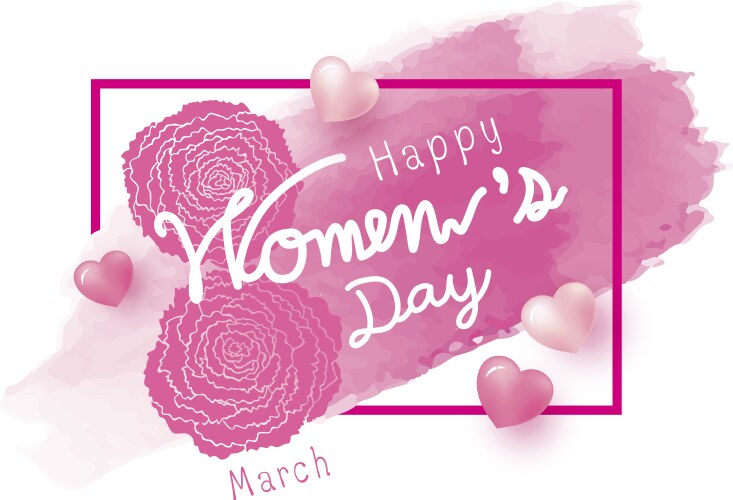 8 march happy womens day design vector image