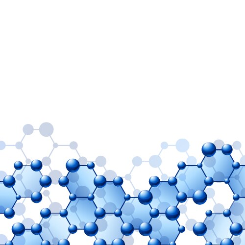 Molecule over blue Royalty Free Vector Image - VectorStock