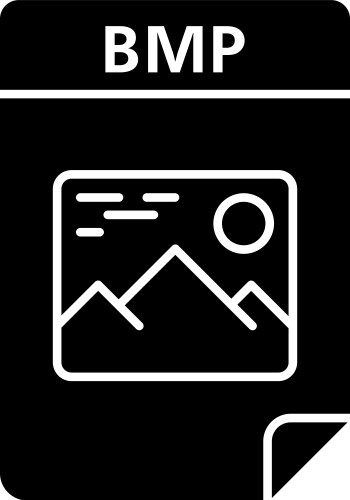 Bmp file glyph icon bitmap image raster graphics vector image
