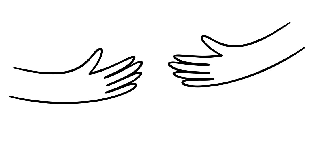 Human hands holding embracing something Vector Image