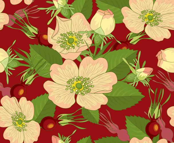 Floral seamless pattern Royalty Free Vector Image