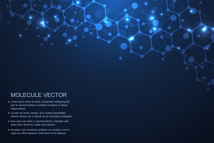 Science network pattern connecting lines and dots vector image