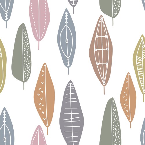 Tree leaves abstract pattern vector image