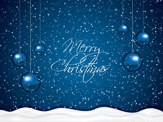 Blue christmas background Royalty Free Vector Image