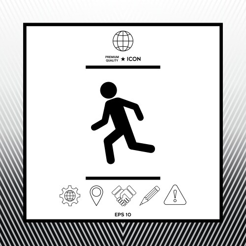 Running man run icon Royalty Free Vector Image