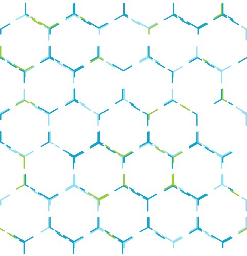Seamless pattern of hexagons with rounded corners Vector Image