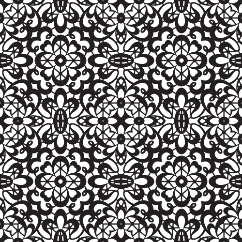 Floral black lace Royalty Free Vector Image - VectorStock