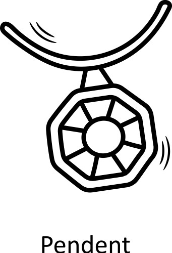 Pendent outline icon design c Vector Image