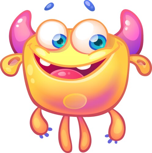 Smiling Monster Cartoon Vector Image