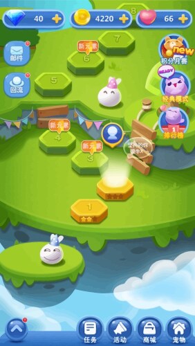 Complete set of level button game ui pop-up icon vector image