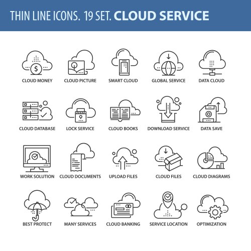 Future line icons Royalty Free Vector Image - VectorStock