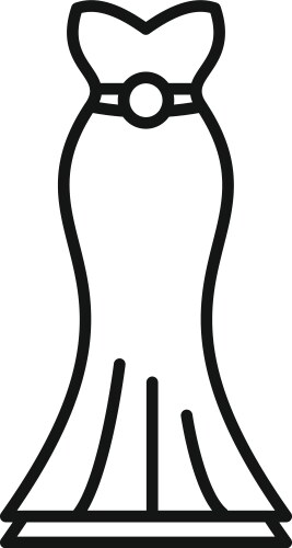 Bridal dress outline Vector Images & Graphics for Commercial Use |  VectorStock