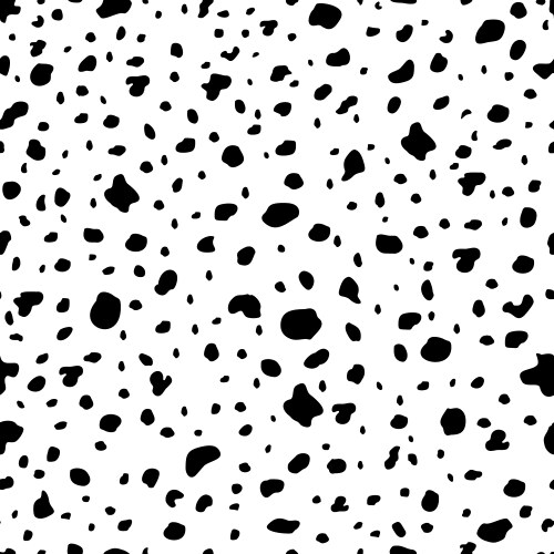 Dalmatian or cow seamless pattern background vector image