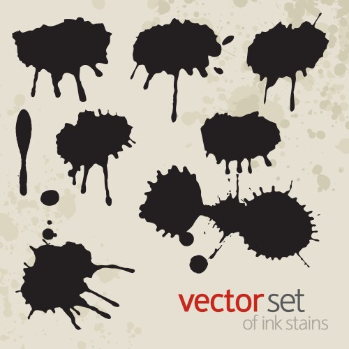 Black stains ink Royalty Free Vector Image - VectorStock