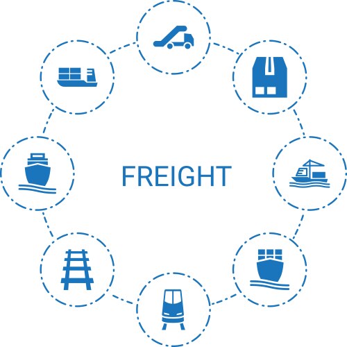 14 freight icons (36995663) – Free Vector | VectorStock