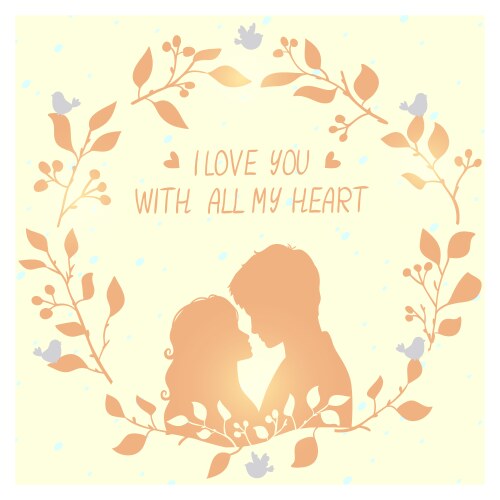 love wreath vector