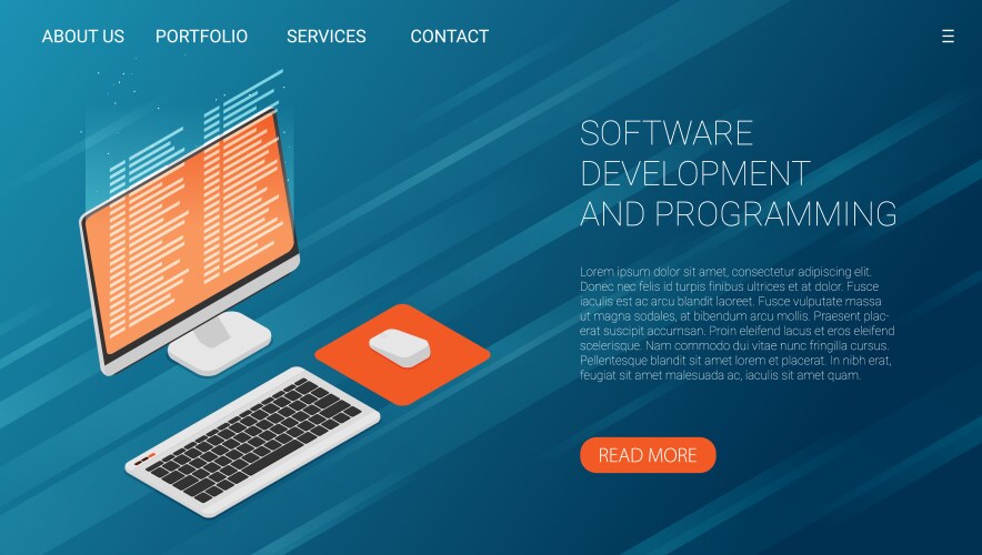 Software development and programming program code Vector Image