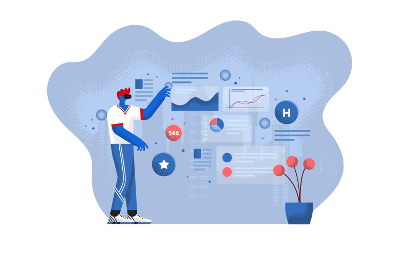 Isometric virtual augmented reality Royalty Free Vector
