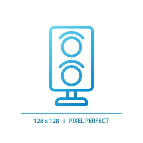 Monorail pixel perfect gradient linear icon Vector Image
