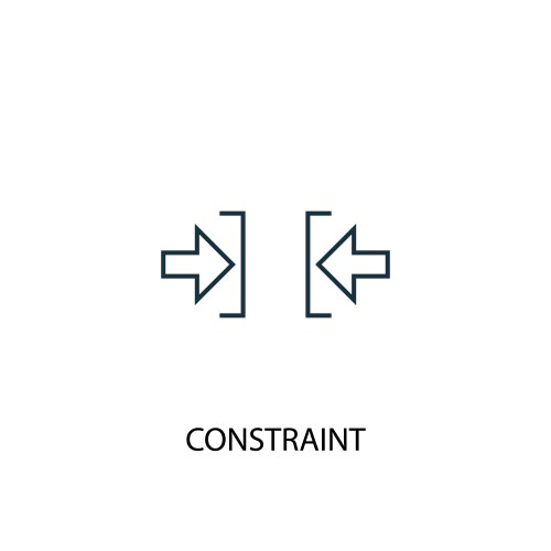 Constraint concept line icon simple element vector image