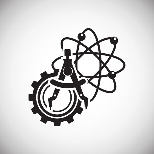 Engineering icon on white background for graphic Vector Image
