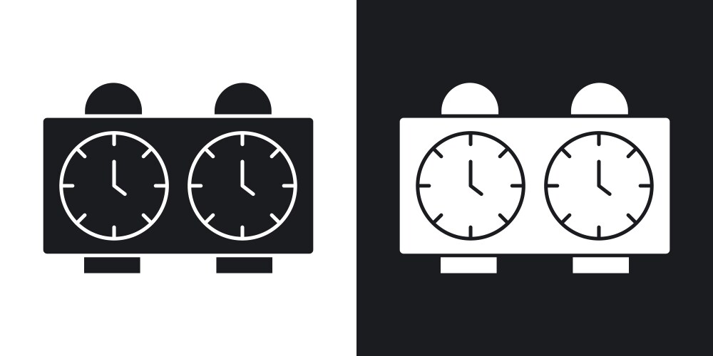 Chess clock icon Royalty Free Vector Image - VectorStock