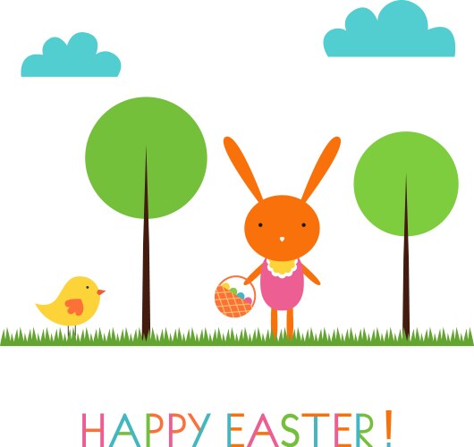 Easter card template Royalty Free Vector Image