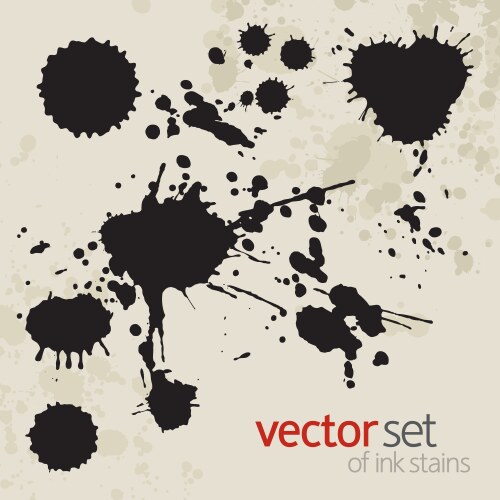 Black stains ink Royalty Free Vector Image - VectorStock