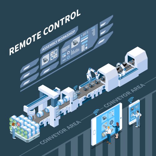 Smart industry composition Royalty Free Vector Image