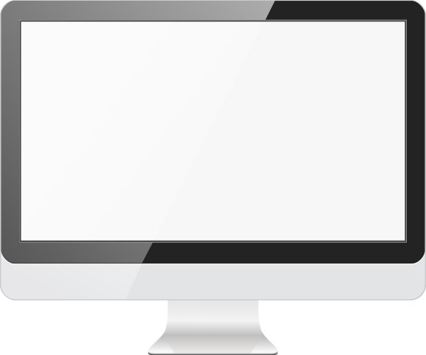 Empty Computer Monitor vector image